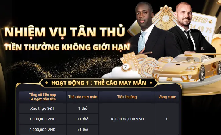 Thưởng chào mừng tân thủ tại K8
